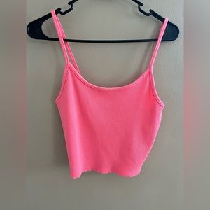 American Eagle Neon Cropped Tank Top